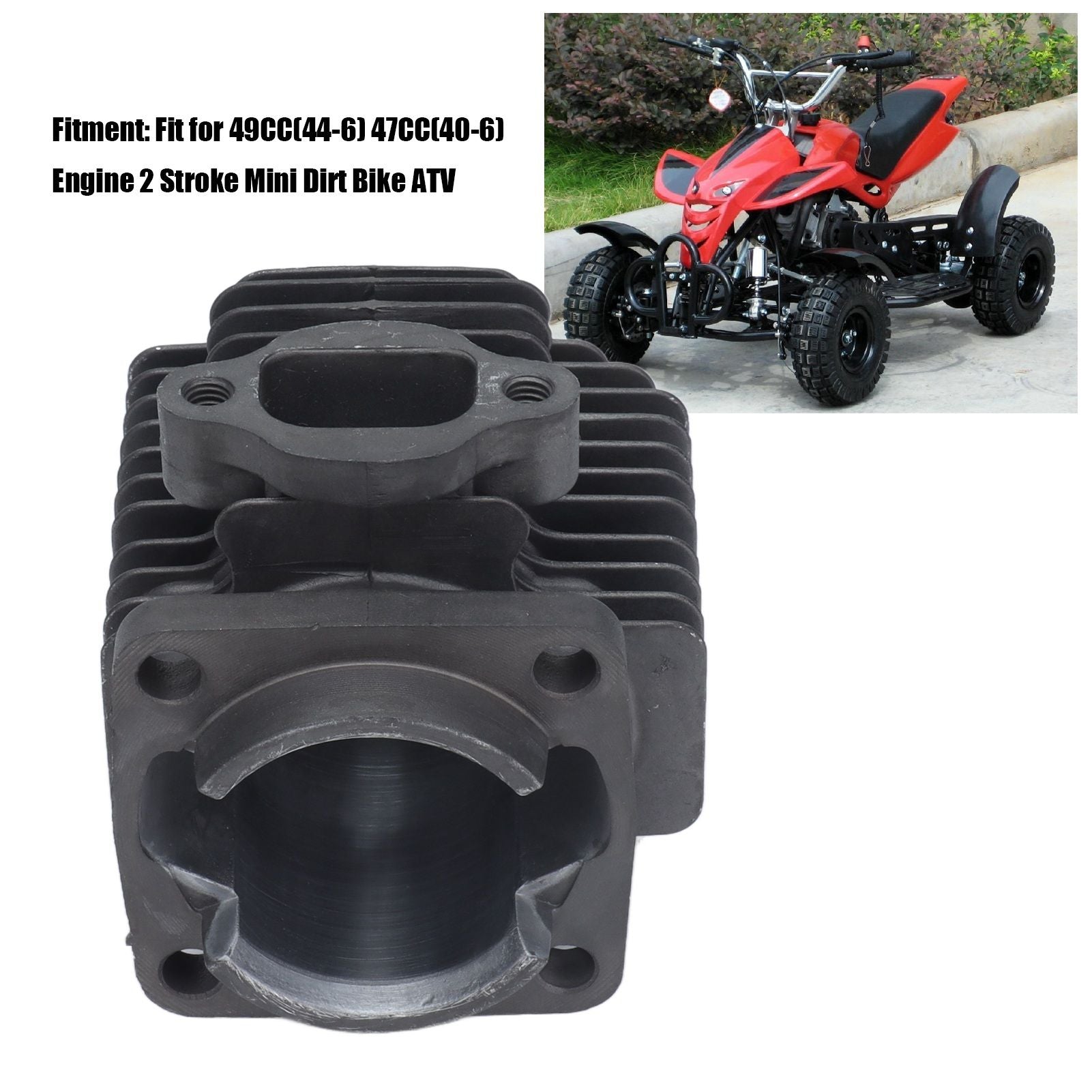 Engine Cylinder Head Assembly for 49CC(44-6) 47CC(40-6) Engine 2 Stroke Mini Dirt Bike V1294-YM0523-3111210412111