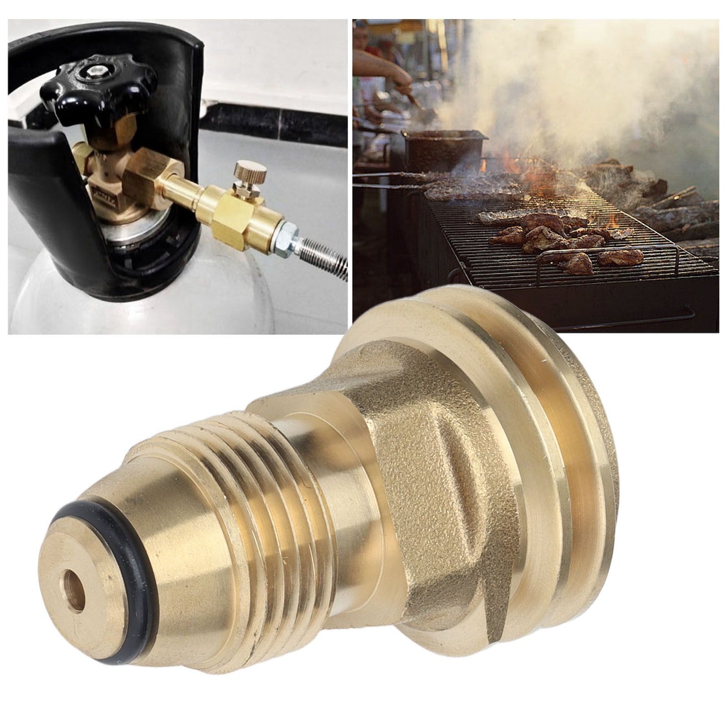 G1/2 Female Thread Propane Tank Adapter Brass Airtight Connection Gas Furnace Conversion Connector V1294-YM0523-3111210413711