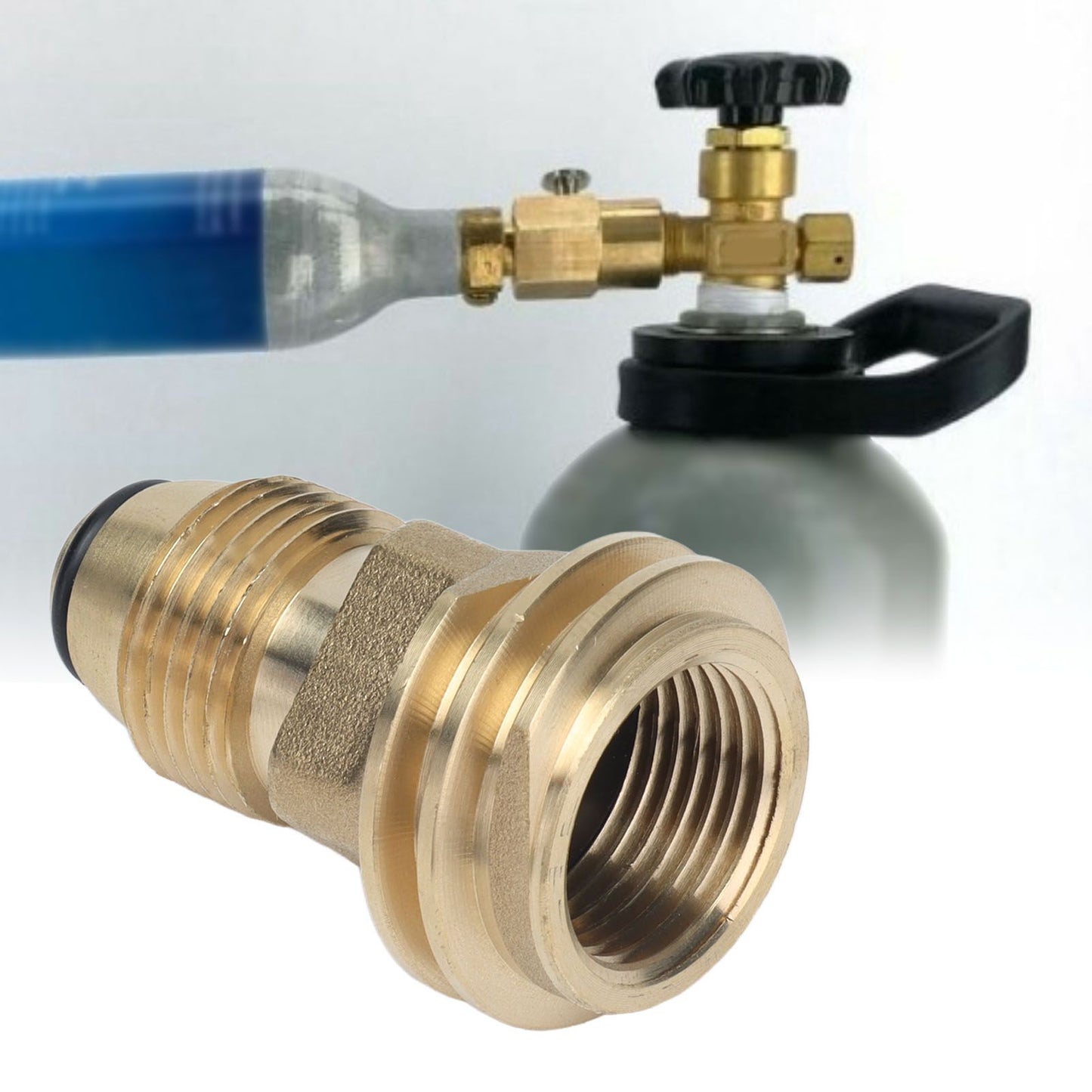 G1/2 Female Thread Propane Tank Adapter Brass Airtight Connection Gas Furnace Conversion Connector V1294-YM0523-3111210413711