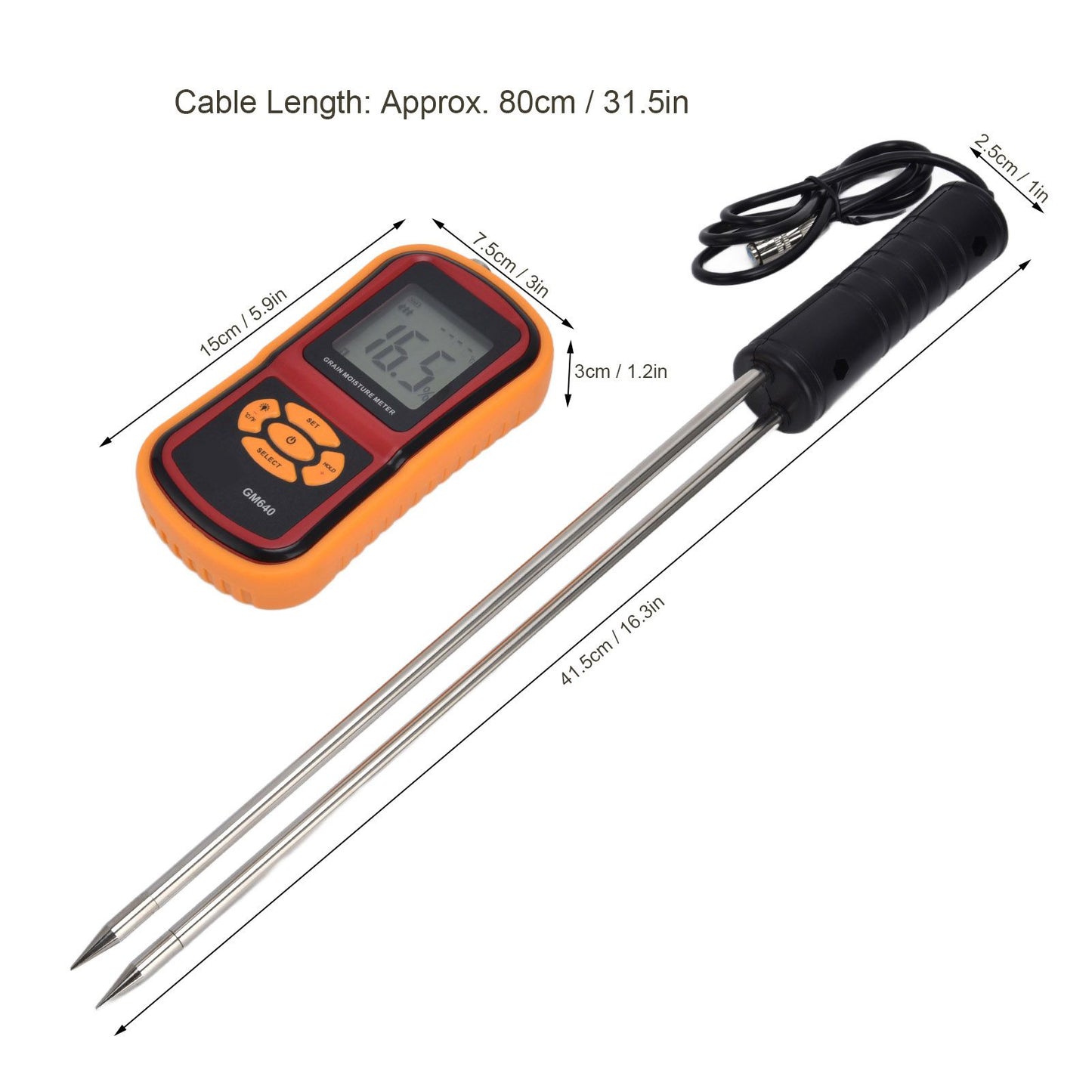 Digital Moisture Detector Portable Grain Moisture Meter LCD Hygrometer Humidity Tester for Wheat Corn Rice V1294-YM0523-3111210414011