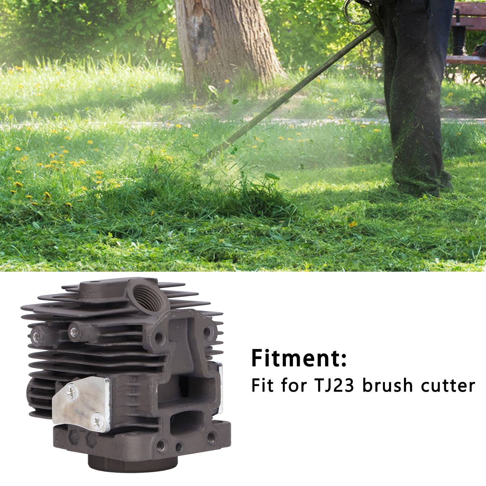 32mm Cylinder Piston Kit Garden Brush Cutter Cylinder Piston Assembly with Gasket for TJ23 V1294-YM0523-3111210414511