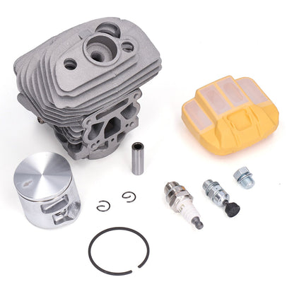 46mm Cylinder Piston Assembly Air Filter Cover Relief Valve Set Fit for Husqvarna 555 560 562 XP Chain Saw V1294-YM0523-3111210414911