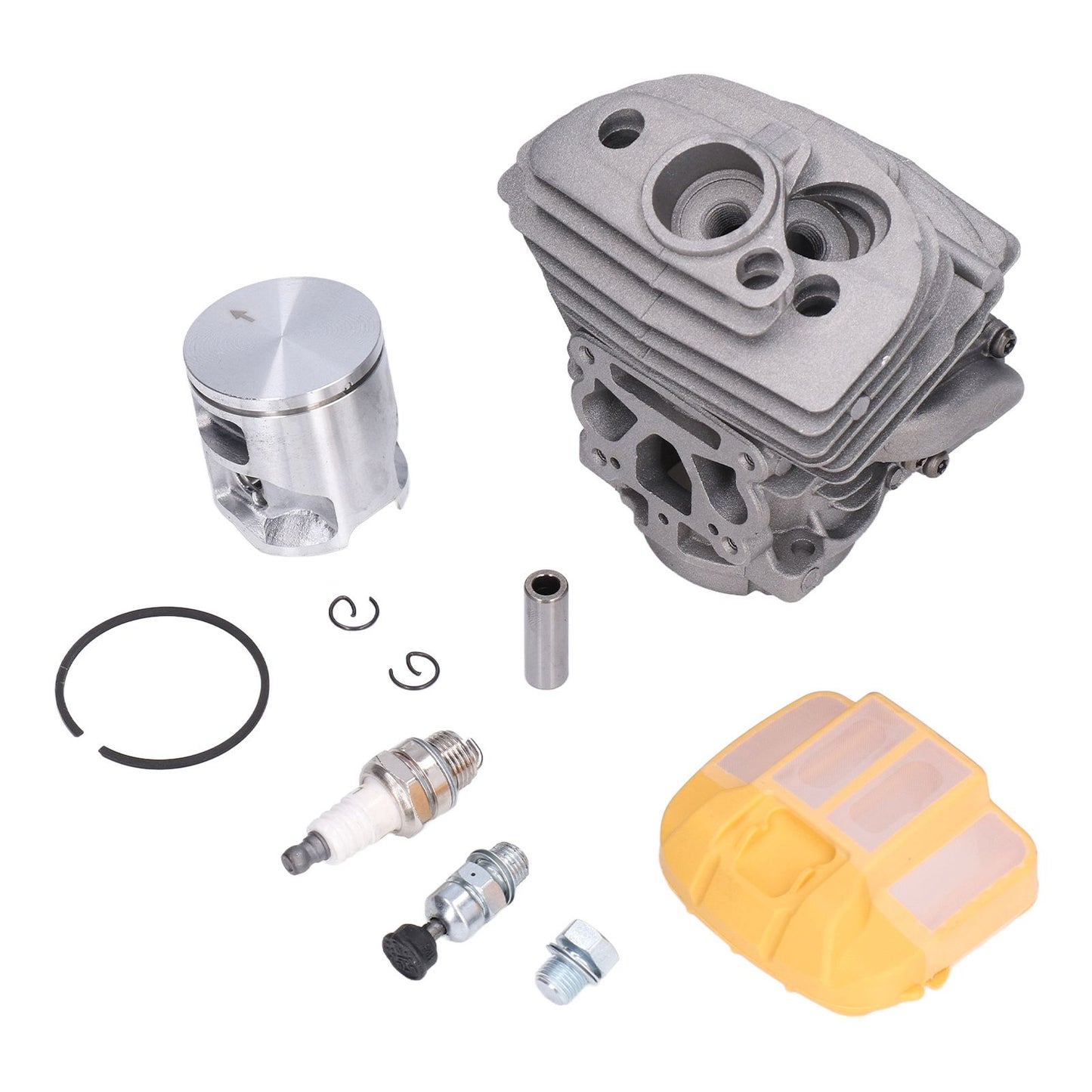 46mm Cylinder Piston Assembly Air Filter Cover Relief Valve Set Fit for Husqvarna 555 560 562 XP Chain Saw V1294-YM0523-3111210414911
