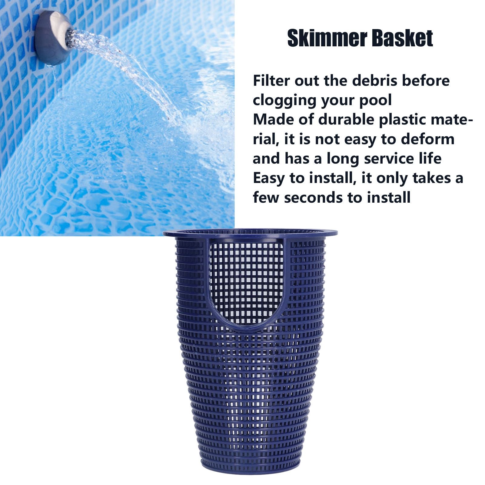 Plastic Pool Skimmer Basket Replacement Skimmer Filter Basket Swimming Pool Cleaning Tool for Pond V1294-YM0523-3111210417711