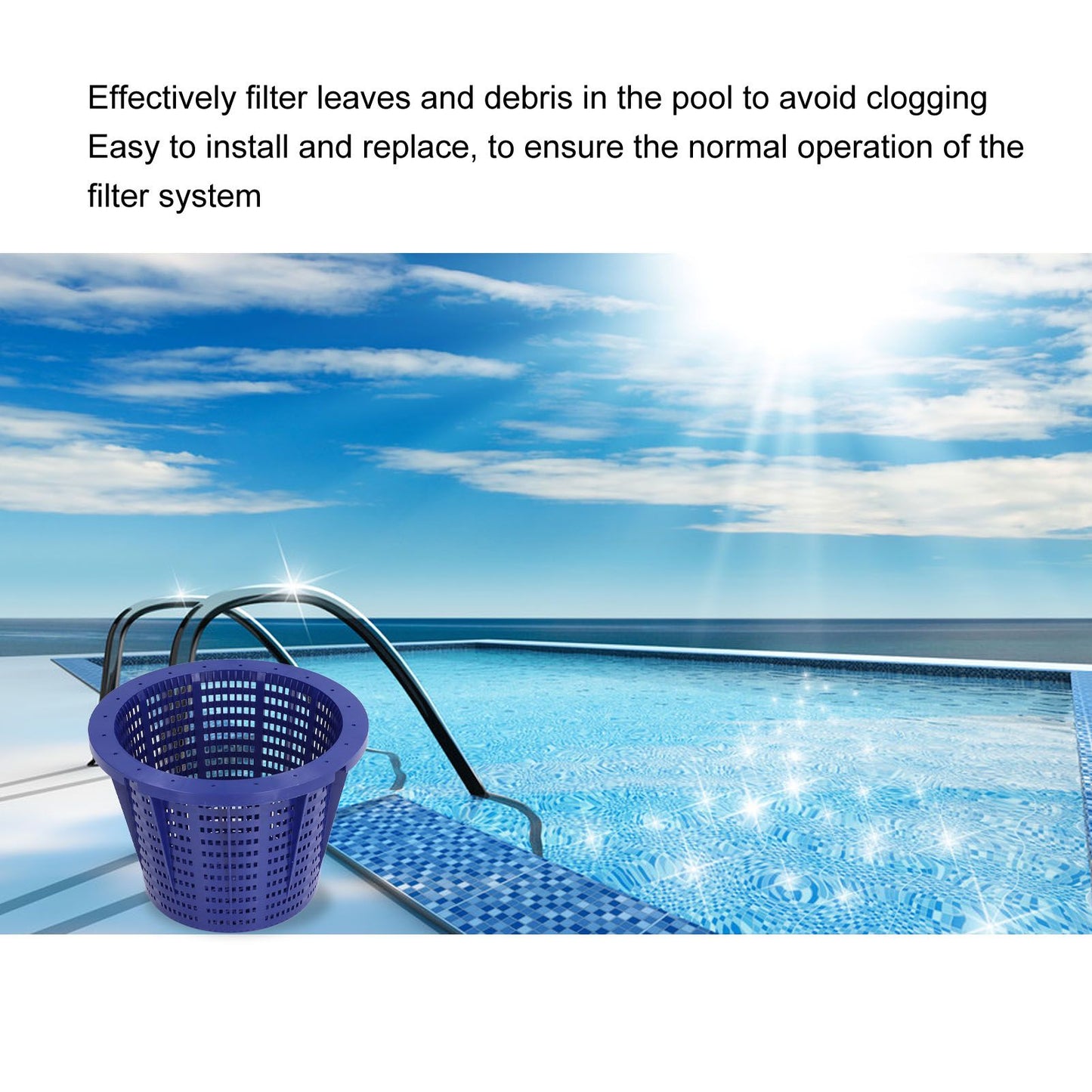 Plastic Skimmer Basket Replacement Swimming Pool Pump Basket for Leaves Debris Removing Cleaning V1294-YM0523-3111210417911