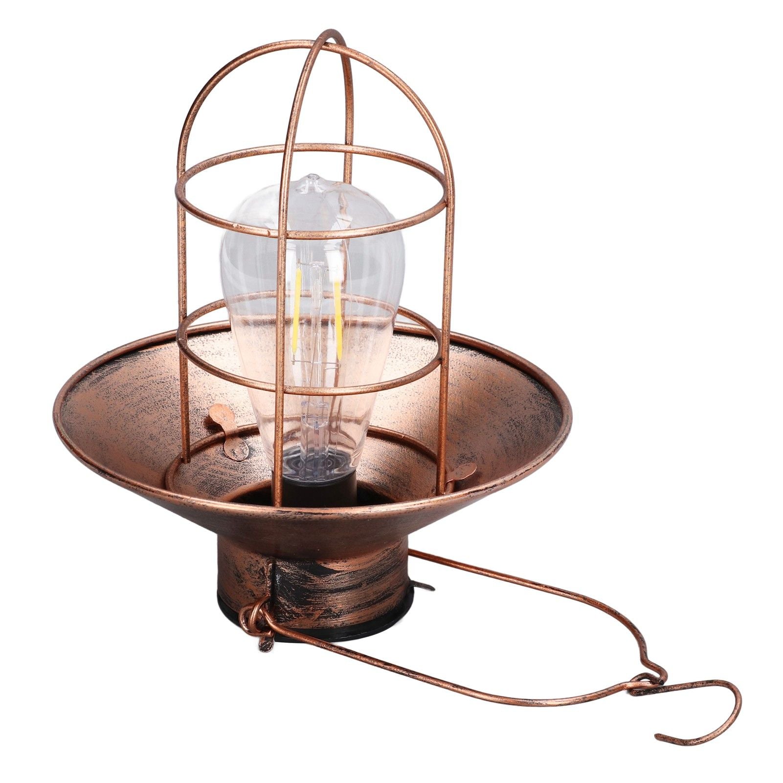 Solar Hanging Light Decorative Iron Frame LED Outdoor Retro Lantern for Garden Yard Porch V1294-YM0523-3111210487311