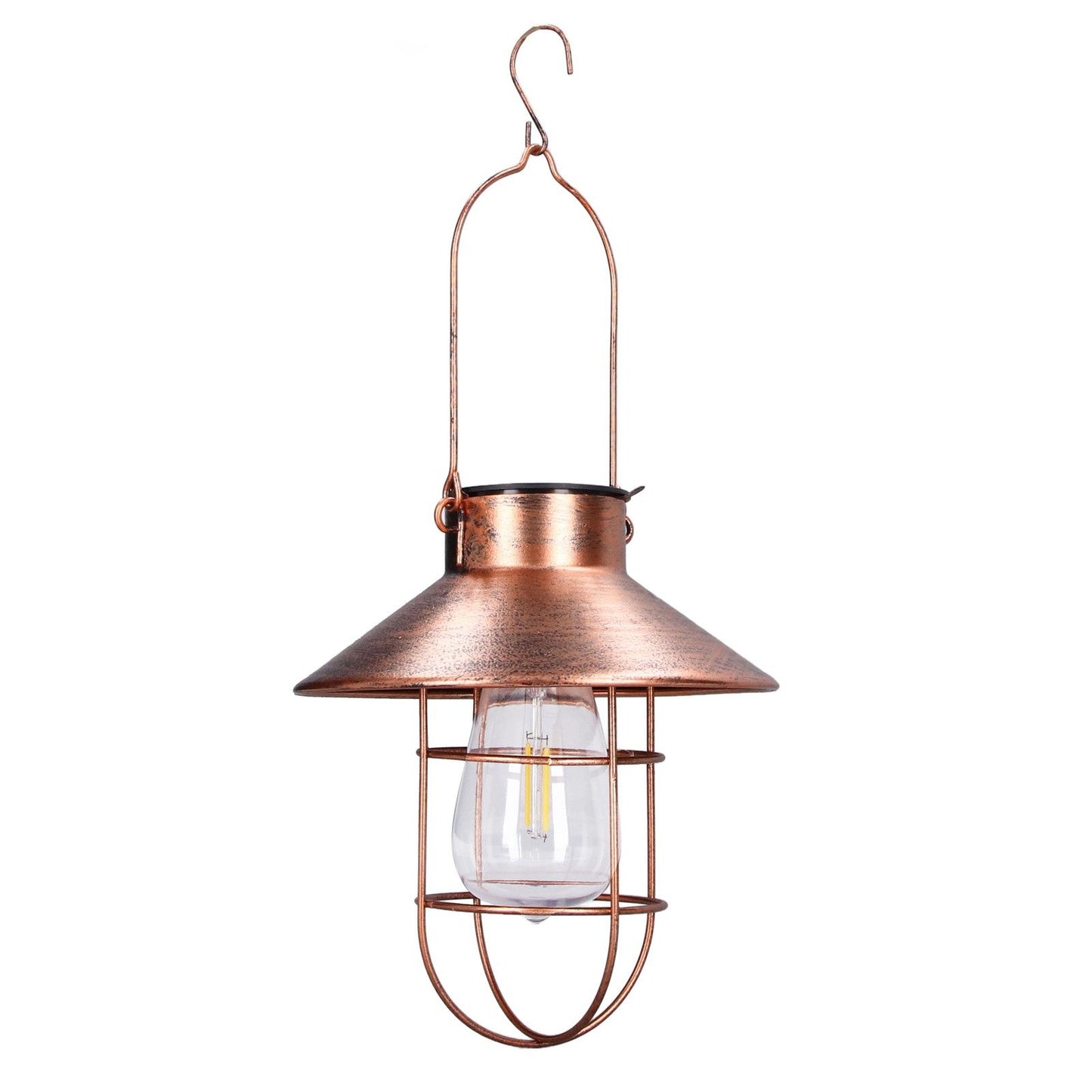 Solar Hanging Light Decorative Iron Frame LED Outdoor Retro Lantern for Garden Yard Porch V1294-YM0523-3111210487311