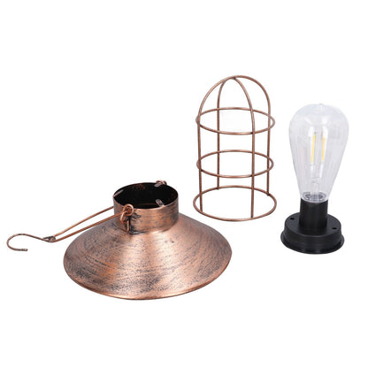 Solar Hanging Light Decorative Iron Frame LED Outdoor Retro Lantern for Garden Yard Porch V1294-YM0523-3111210487311