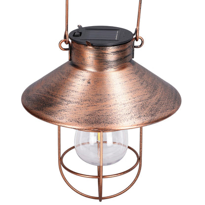 Solar Hanging Light Decorative Iron Frame LED Outdoor Retro Lantern for Garden Yard Porch V1294-YM0523-3111210487311