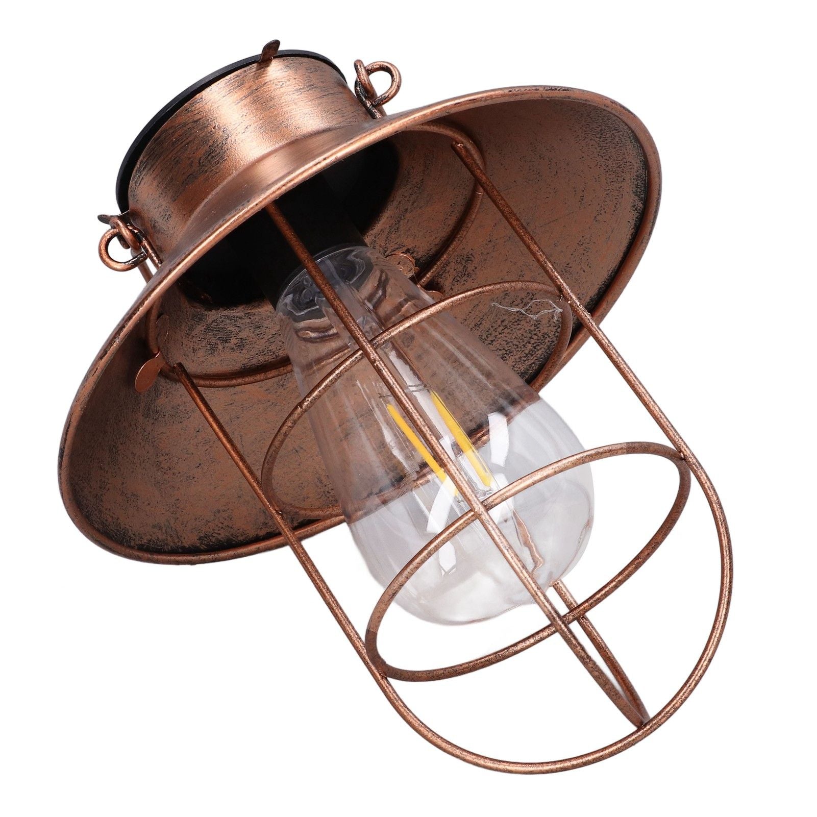 Solar Hanging Light Decorative Iron Frame LED Outdoor Retro Lantern for Garden Yard Porch V1294-YM0523-3111210487311