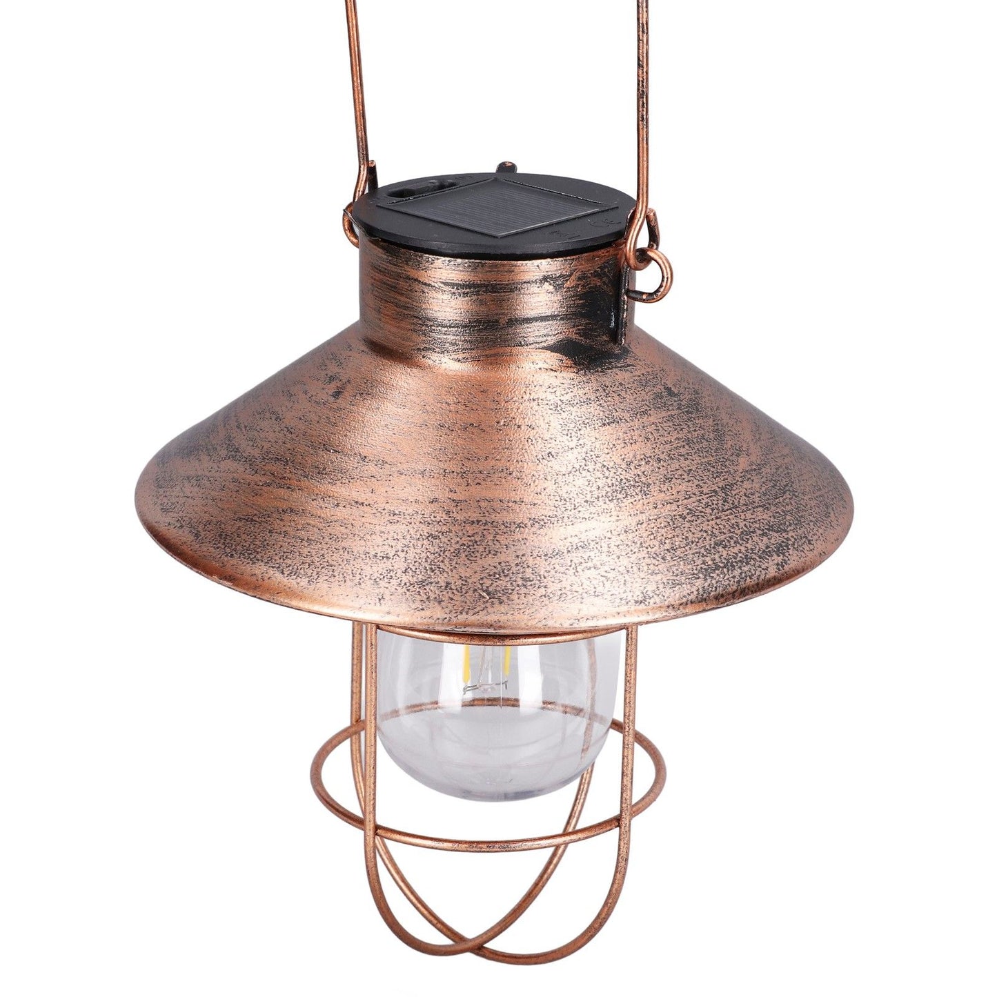 Solar Hanging Light Decorative Iron Frame LED Outdoor Retro Lantern for Garden Yard Porch V1294-YM0523-3111210487311