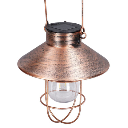 Solar Hanging Light Decorative Iron Frame LED Outdoor Retro Lantern for Garden Yard Porch V1294-YM0523-3111210487311