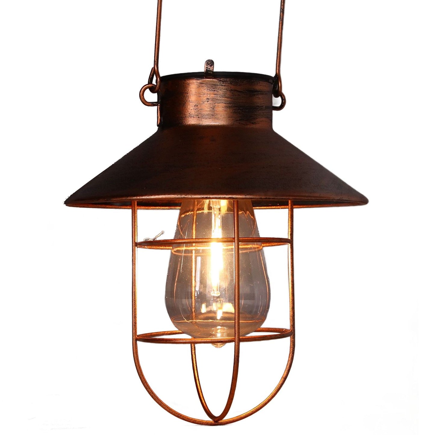 Solar Hanging Light Decorative Iron Frame LED Outdoor Retro Lantern for Garden Yard Porch V1294-YM0523-3111210487311