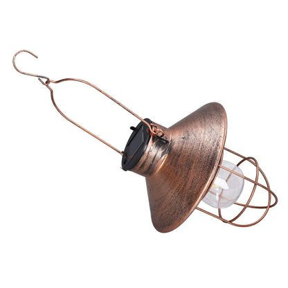 Solar Hanging Light Decorative Iron Frame LED Outdoor Retro Lantern for Garden Yard Porch V1294-YM0523-3111210487311