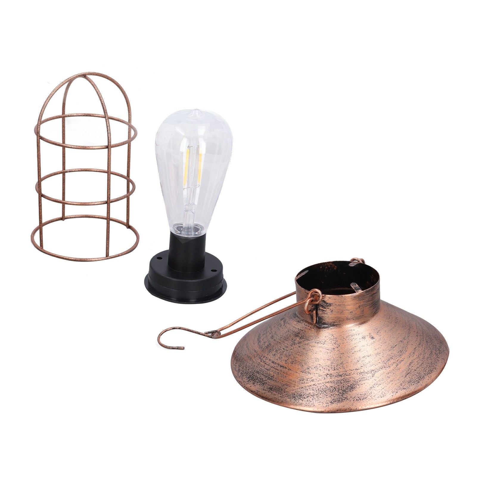Solar Hanging Light Decorative Iron Frame LED Outdoor Retro Lantern for Garden Yard Porch V1294-YM0523-3111210487311