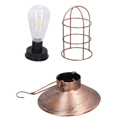Solar Hanging Light Decorative Iron Frame LED Outdoor Retro Lantern for Garden Yard Porch V1294-YM0523-3111210487311