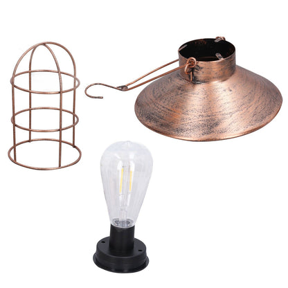 Solar Hanging Light Decorative Iron Frame LED Outdoor Retro Lantern for Garden Yard Porch V1294-YM0523-3111210487311