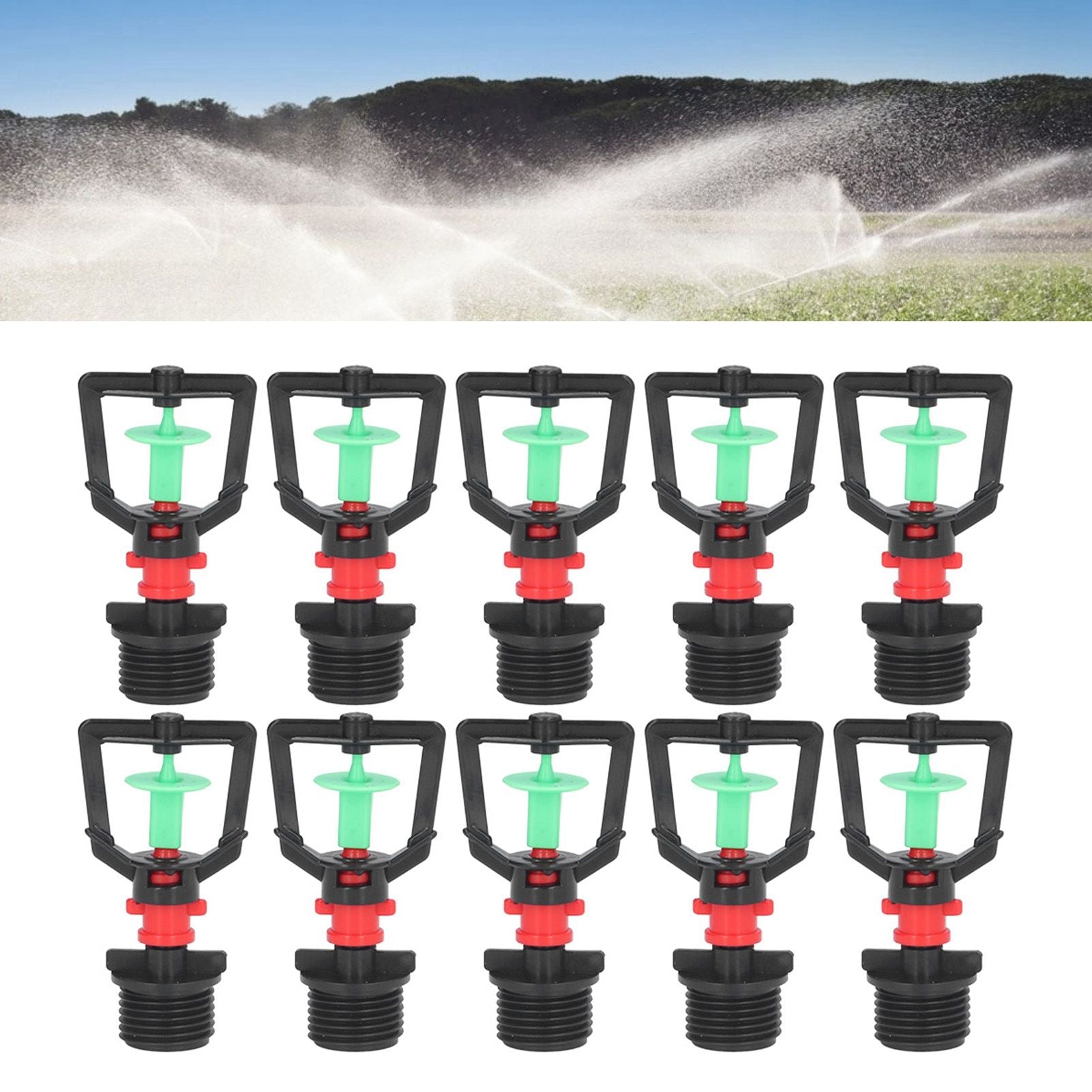 360 degrees Hanging Rotating Refraction Nozzle Misting Sprayer Atomization Nozzle Irrigation Tool G1/2 Male V1294-YM0523-3111210495011
