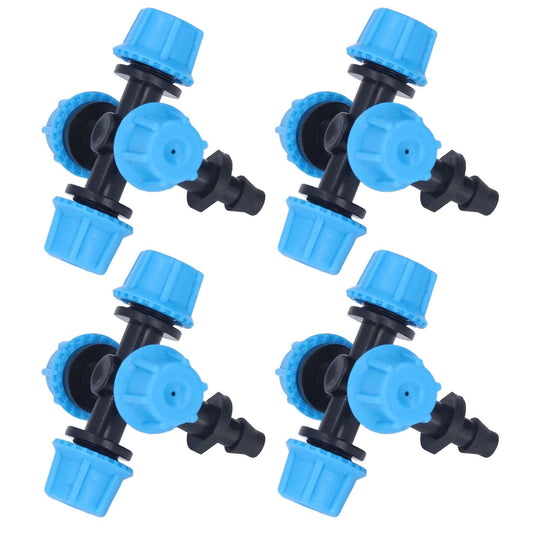 20Pcs Cross Spray Nozzle Irrigation Cross Atomization Micro Nozzle for Lawn Garden Terrace V1294-YM0523-3111210496811