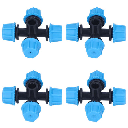 20Pcs Cross Spray Nozzle Irrigation Cross Atomization Micro Nozzle for Lawn Garden Terrace V1294-YM0523-3111210496811
