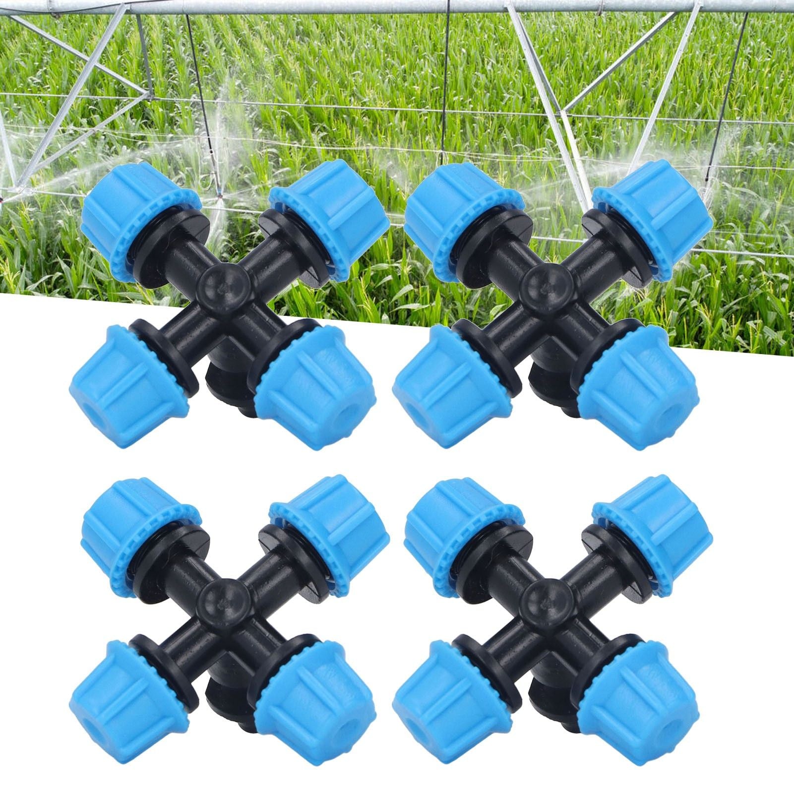20Pcs Cross Spray Nozzle Irrigation Cross Atomization Micro Nozzle for Lawn Garden Terrace V1294-YM0523-3111210496811