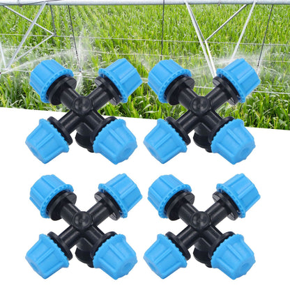 20Pcs Cross Spray Nozzle Irrigation Cross Atomization Micro Nozzle for Lawn Garden Terrace V1294-YM0523-3111210496811