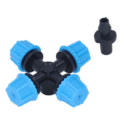 20Pcs Cross Spray Nozzle Irrigation Cross Atomization Micro Nozzle for Lawn Garden Terrace V1294-YM0523-3111210496811