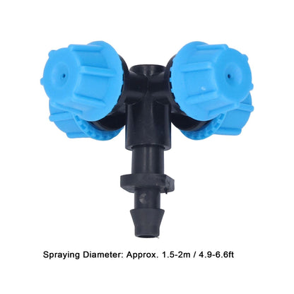 20Pcs Cross Spray Nozzle Irrigation Cross Atomization Micro Nozzle for Lawn Garden Terrace V1294-YM0523-3111210496811
