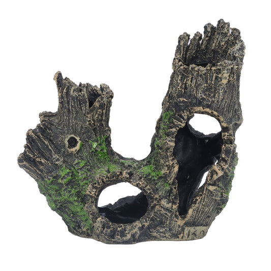 Aquarium Tree Stump Hole Exquisite Shrimp Dodging House Hollow Tree Hole Resin Crafts Decorations V1294-YM0523-3111210499611