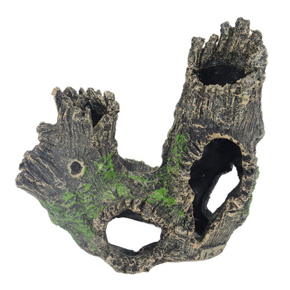 Aquarium Tree Stump Hole Exquisite Shrimp Dodging House Hollow Tree Hole Resin Crafts Decorations V1294-YM0523-3111210499611