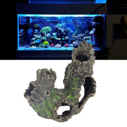 Aquarium Tree Stump Hole Exquisite Shrimp Dodging House Hollow Tree Hole Resin Crafts Decorations V1294-YM0523-3111210499611