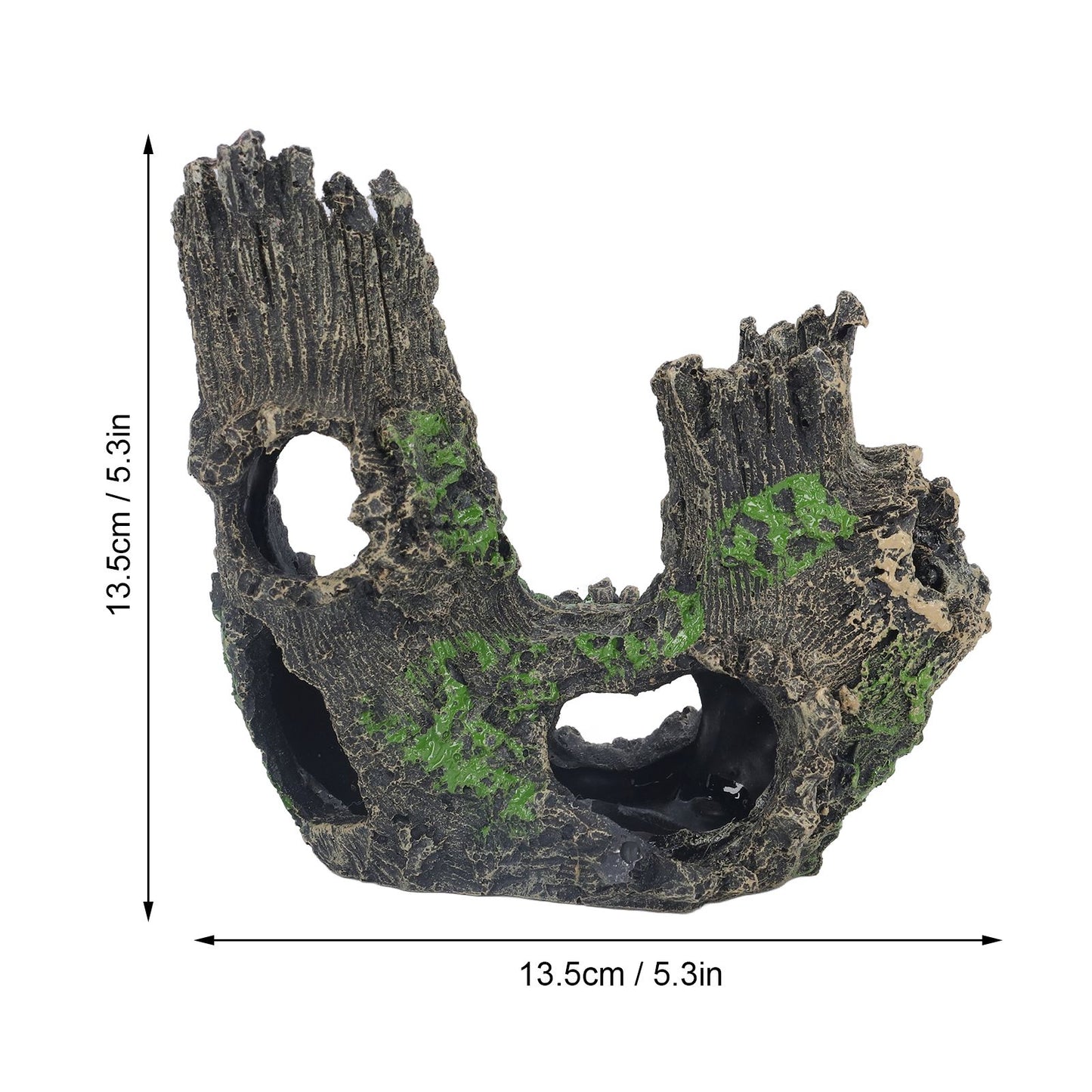 Aquarium Tree Stump Hole Exquisite Shrimp Dodging House Hollow Tree Hole Resin Crafts Decorations V1294-YM0523-3111210499611