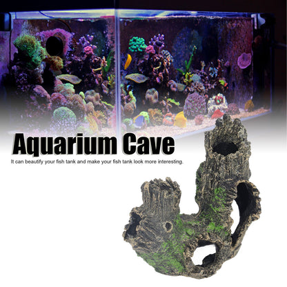 Aquarium Tree Stump Hole Exquisite Shrimp Dodging House Hollow Tree Hole Resin Crafts Decorations V1294-YM0523-3111210499611