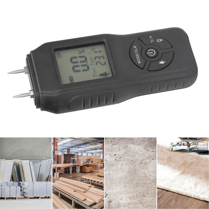 Wood Moisture Meter Large LCD Easy Operation ATC Function Wide Application Stable Accurate Durable Water V1294-YM0523-3111210502111
