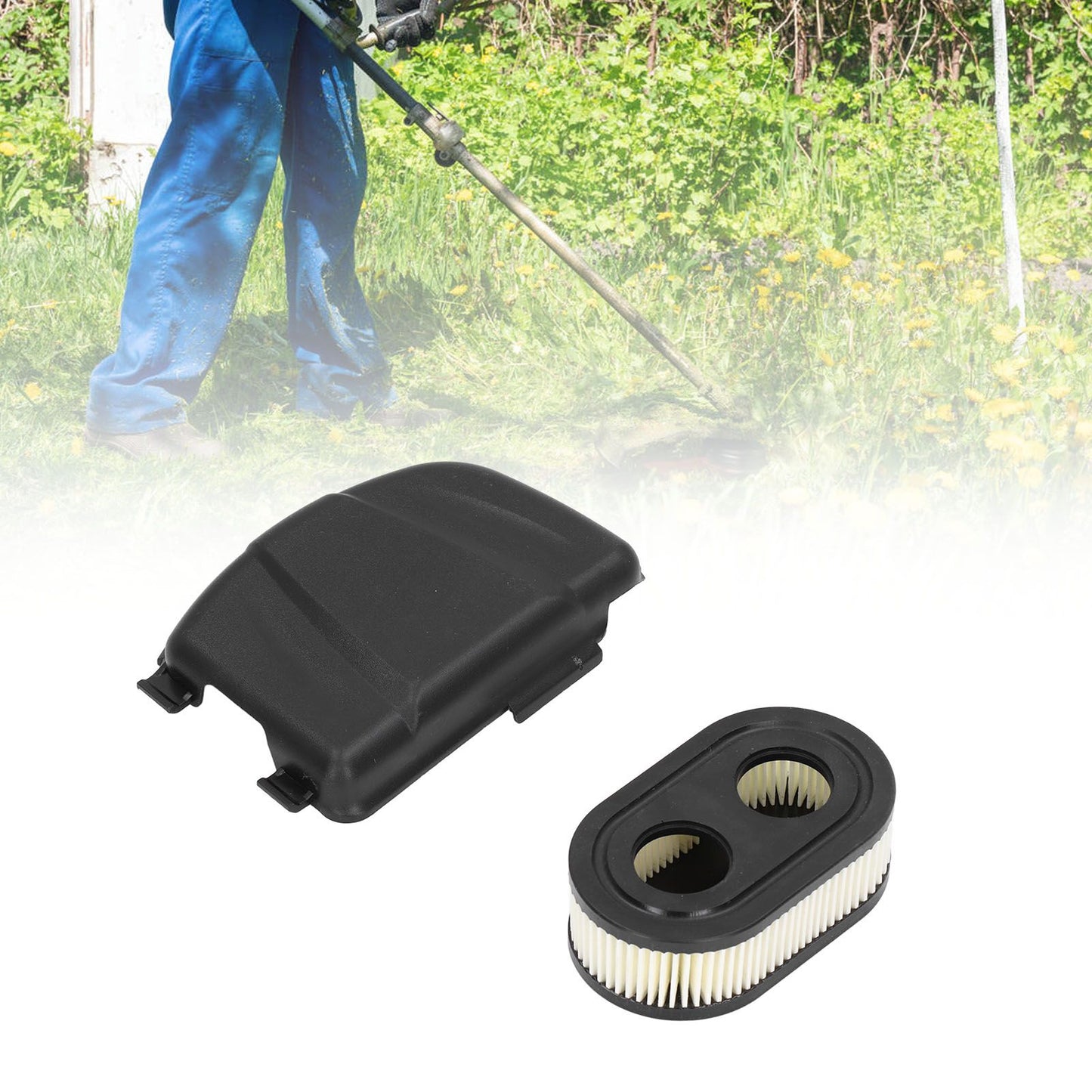 Lawn Mower Air Filter Replacement Plastic Garden Mower Filter Cover Set for Lawn Trimmer 798452 590548 V1294-YM0523-3111210502311