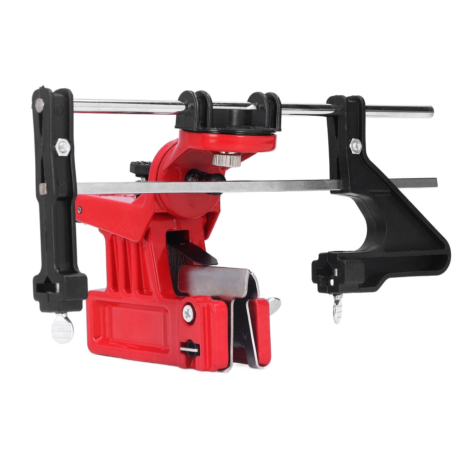 Chain Sharpener Sharpening Stone Guide Bracket Adjustable Steel Red Rustproof for Home V1294-YM0523-3111210503211