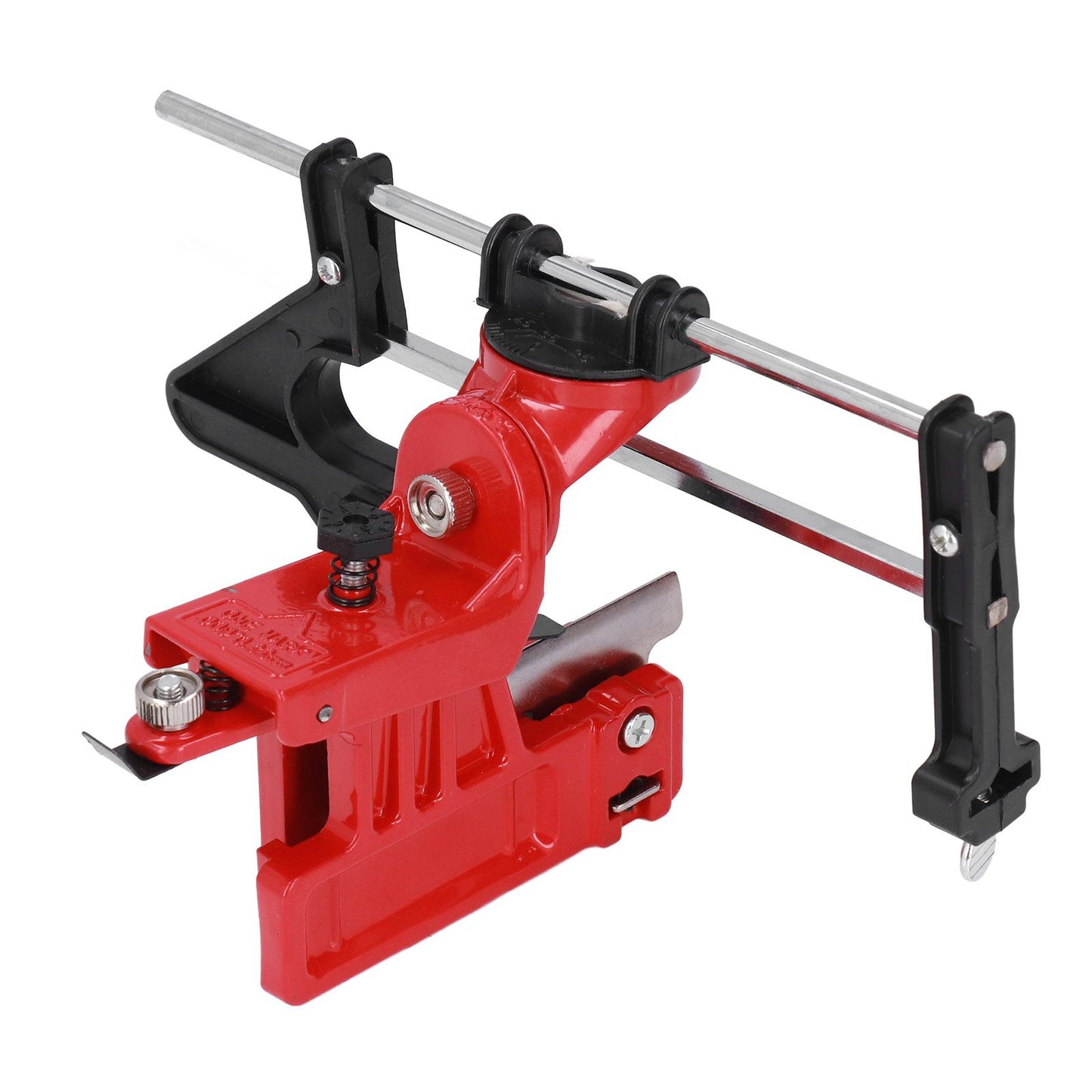 Chain Sharpener Sharpening Stone Guide Bracket Adjustable Steel Red Rustproof for Home V1294-YM0523-3111210503211