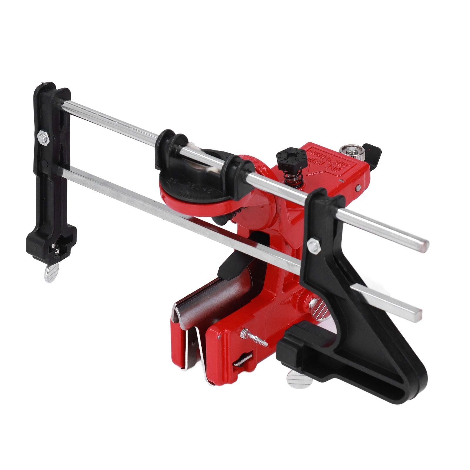 Chain Sharpener Sharpening Stone Guide Bracket Adjustable Steel Red Rustproof for Home V1294-YM0523-3111210503211