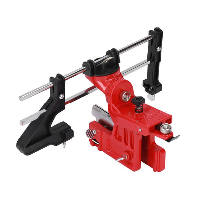 Chain Sharpener Sharpening Stone Guide Bracket Adjustable Steel Red Rustproof for Home V1294-YM0523-3111210503211