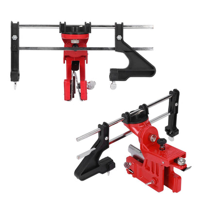 Chain Sharpener Sharpening Stone Guide Bracket Adjustable Steel Red Rustproof for Home V1294-YM0523-3111210503211