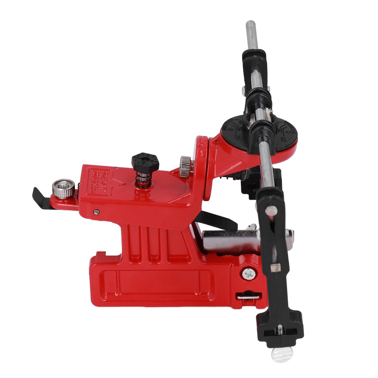 Chain Sharpener Sharpening Stone Guide Bracket Adjustable Steel Red Rustproof for Home V1294-YM0523-3111210503211