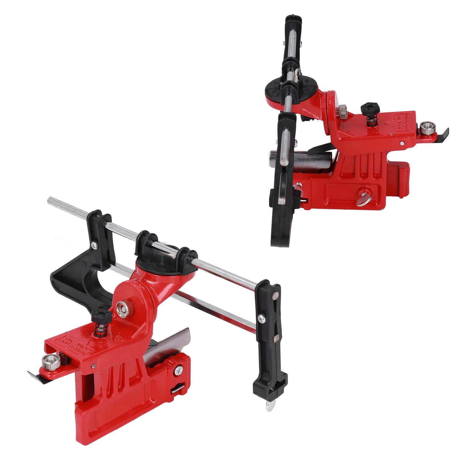 Chain Sharpener Sharpening Stone Guide Bracket Adjustable Steel Red Rustproof for Home V1294-YM0523-3111210503211