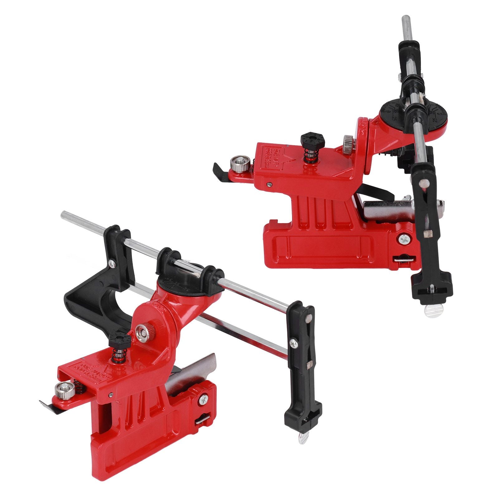 Chain Sharpener Sharpening Stone Guide Bracket Adjustable Steel Red Rustproof for Home V1294-YM0523-3111210503211