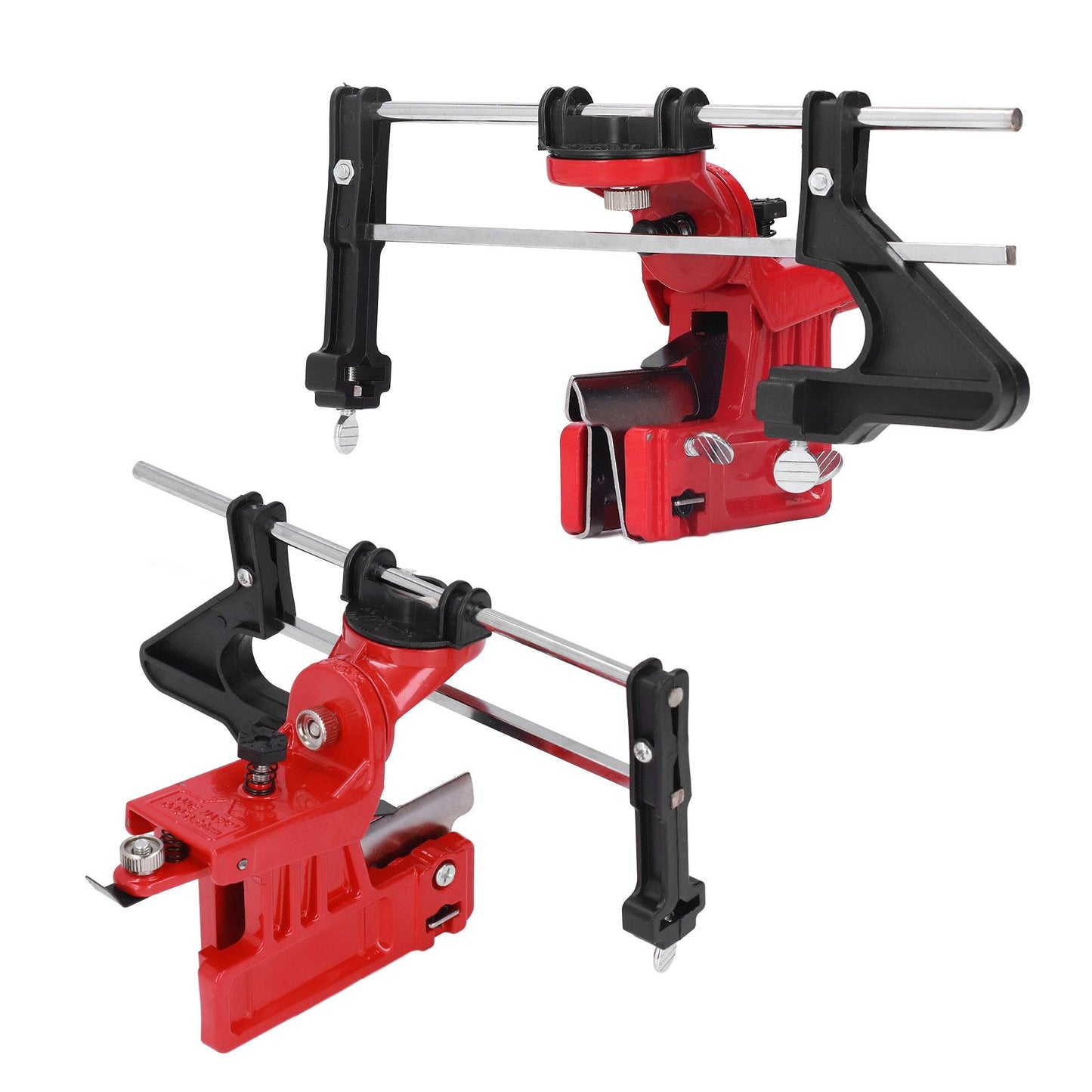 Chain Sharpener Sharpening Stone Guide Bracket Adjustable Steel Red Rustproof for Home V1294-YM0523-3111210503211