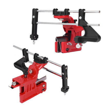 Chain Sharpener Sharpening Stone Guide Bracket Adjustable Steel Red Rustproof for Home V1294-YM0523-3111210503211