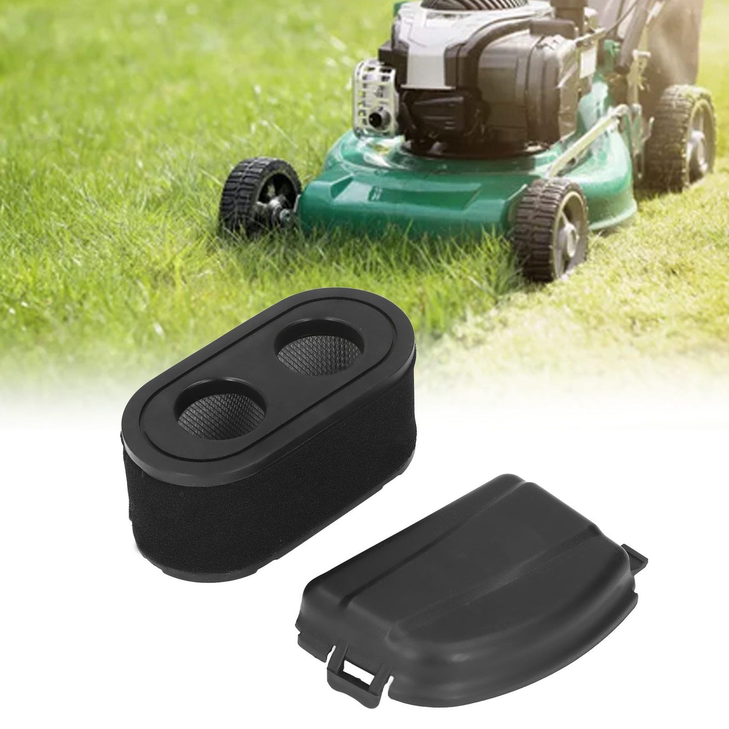 Air Cleaner with Cover Kit 594106 Plastics Black Wearproof Replacement for Lawn Mower Engine V1294-YM0523-3111210503611