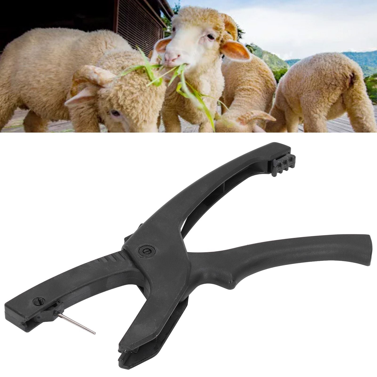Ear Tag Pliers Antibacterial Automatic Springback Energy Saving TPU Ear Tag Applicator for Pigs Sheep Goats V1294-YM0523-3111210506111