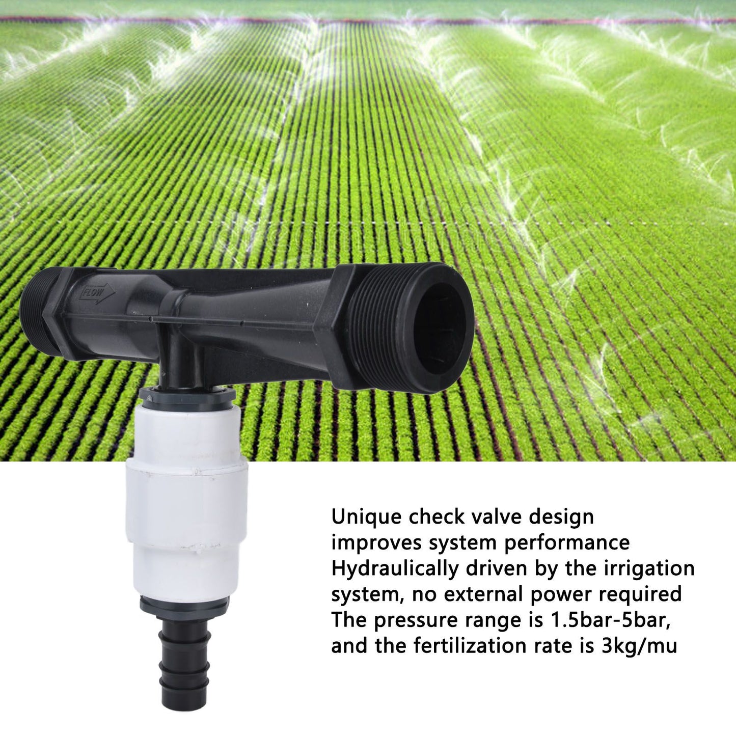 G2 External Thread Venturi Fertilizer with Check Valve Agriculture Fertilizer Injector Irrigation Tool for V1294-YM0523-3111210506411