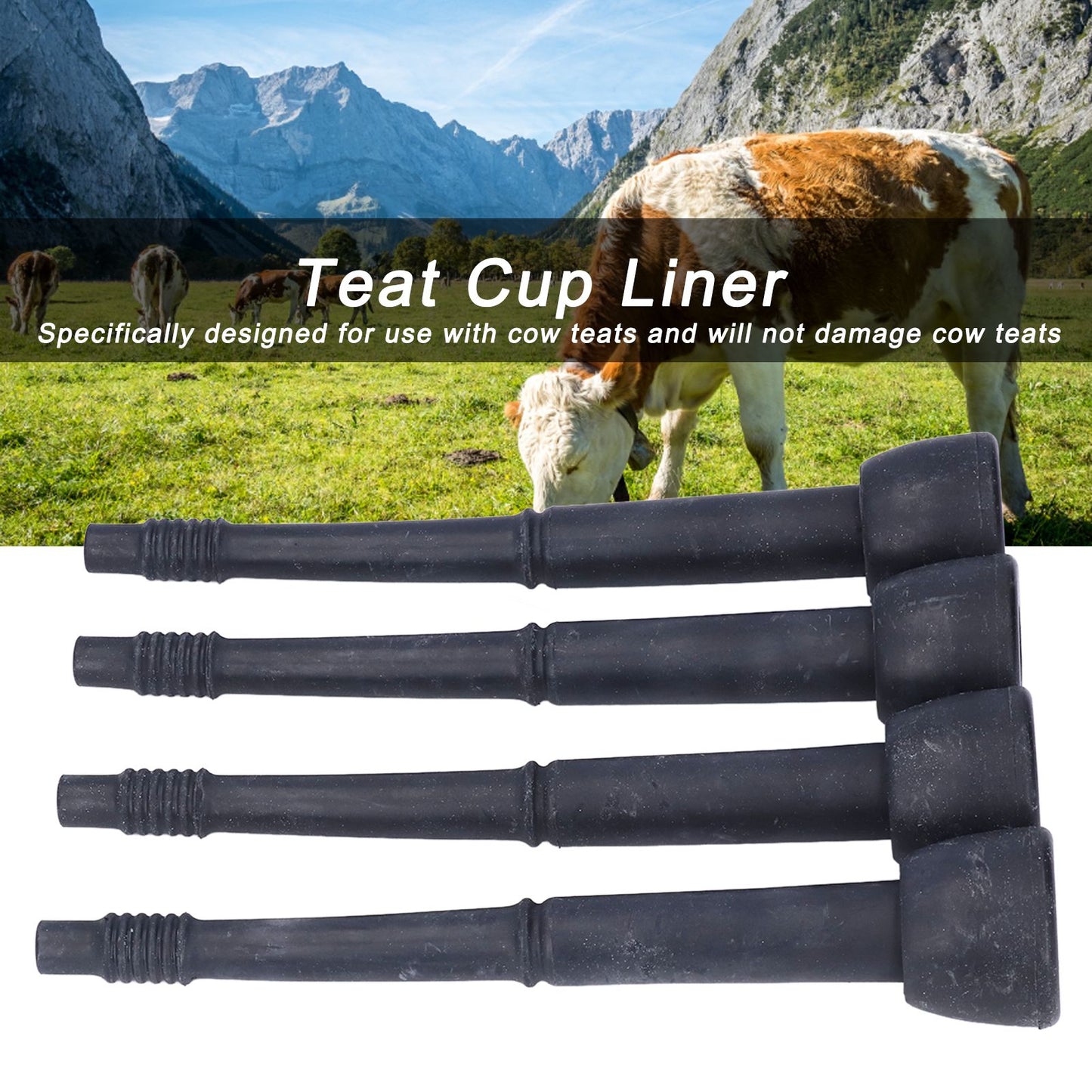 4PCS Silicone Milk Lining Harmless Milking Machine Liner Teat Cup Liner Farm Accessories V1294-YM0523-3111210507811