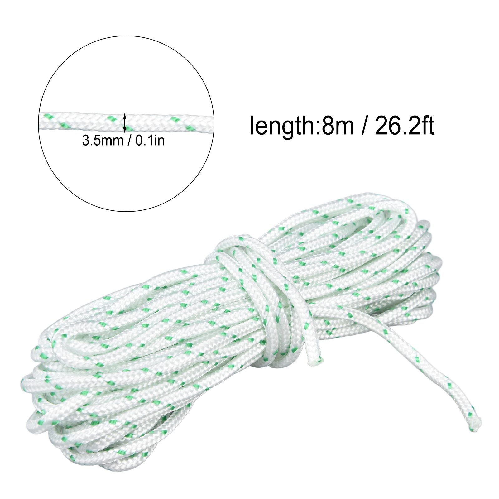 3.5MM Nylon Starter Rope Wear Resistant Garden Chainsaw Starter Pull Cord for Craftsman Lawn Mower8m / 26.2ft V1294-YM0523-3111210508011